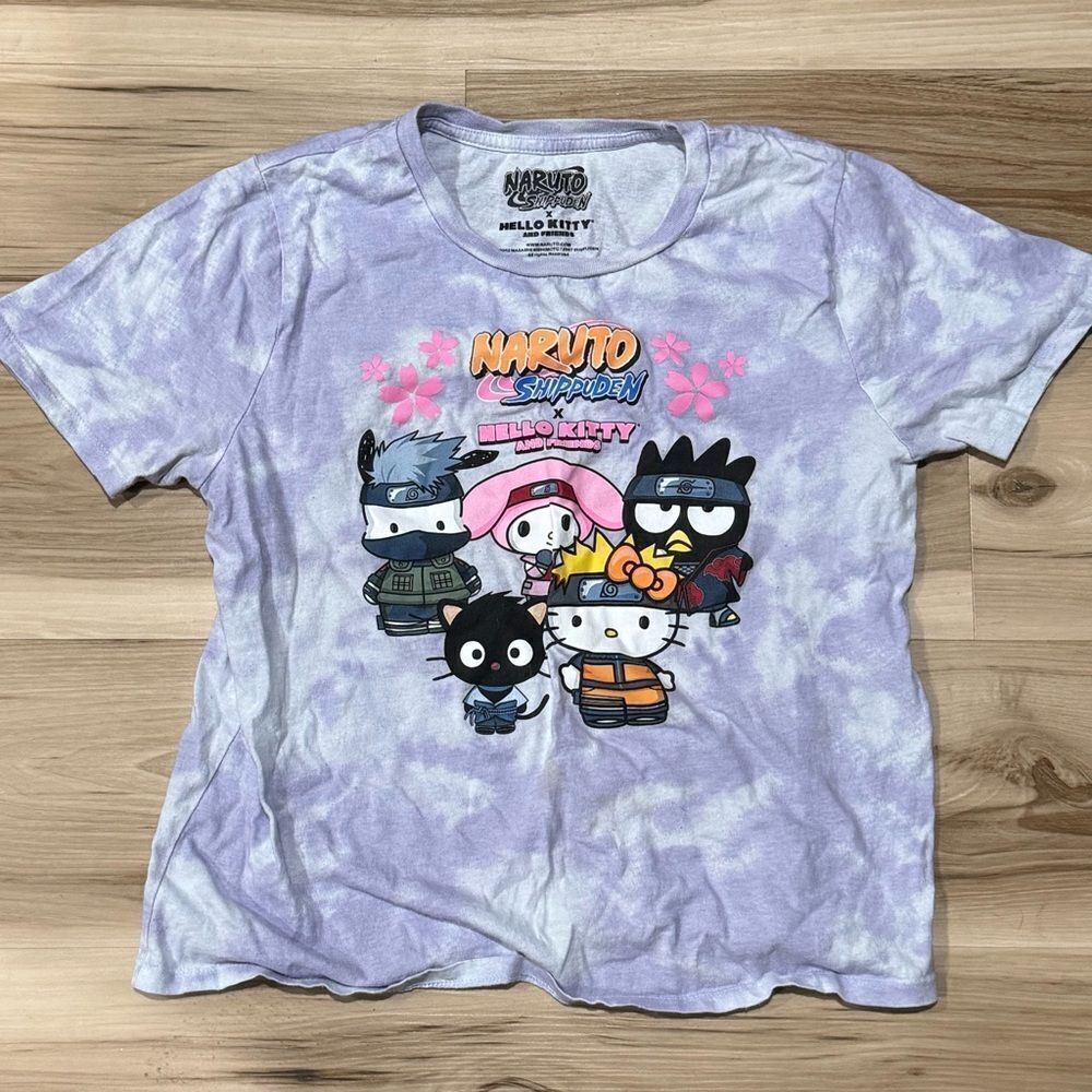 Sanrio Hello Kitty Naruto Short Sleeve Graphic Tee Shirt Women’s Medium